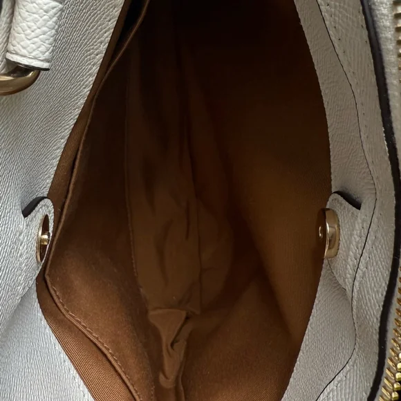 NEW Coach Lillie Carryall Satchel Chalk Crossgrain Leather Carryall Bag NWT - Picture 14 of 16